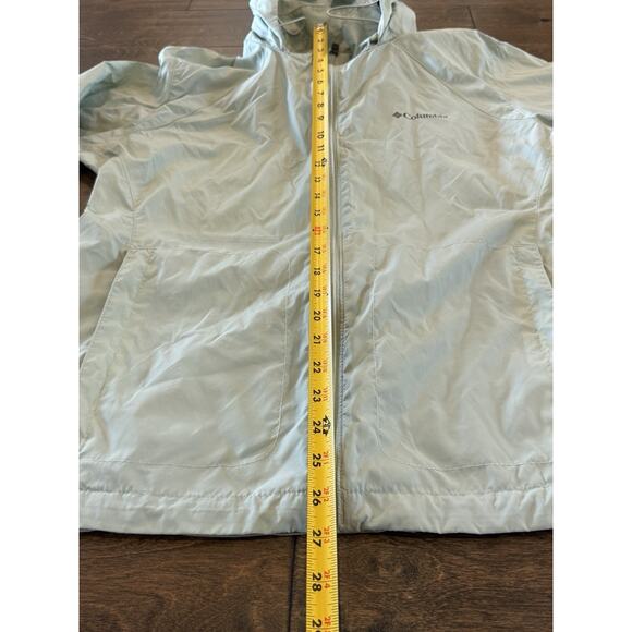 Columbia Womens Mint Green Windbreaker Full Zip Raincoat Jacket Size XL WL0127 - Picture 8 of 9